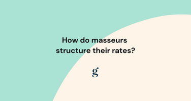 How do masseurs structure their rates?